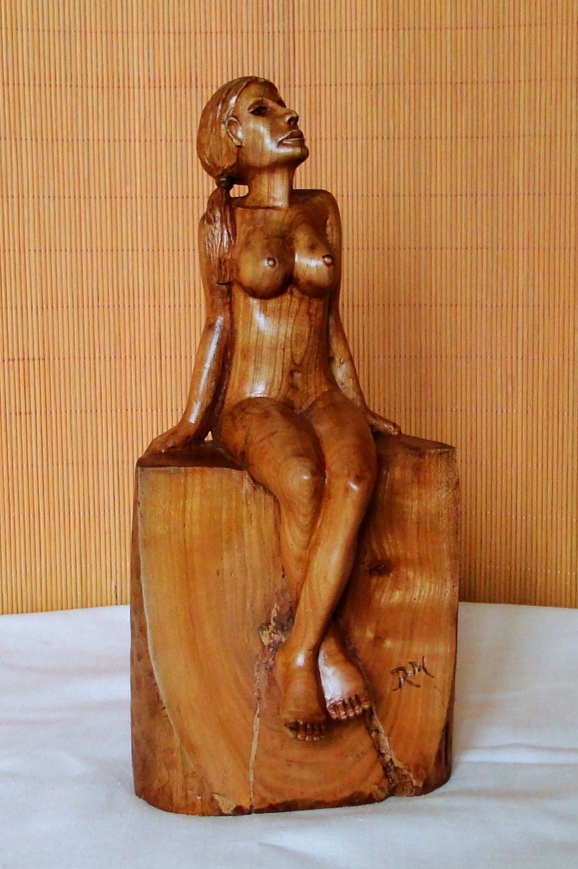 femme nue assise